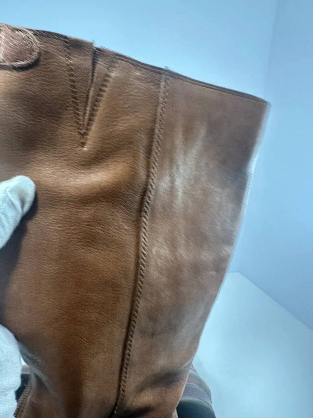 Arturo Chiang Cognac Brown Tall Leather Boots - 10M